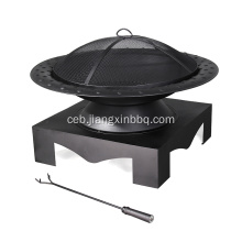 Steel Wood Nagdilaab nga Fire Pit With Base